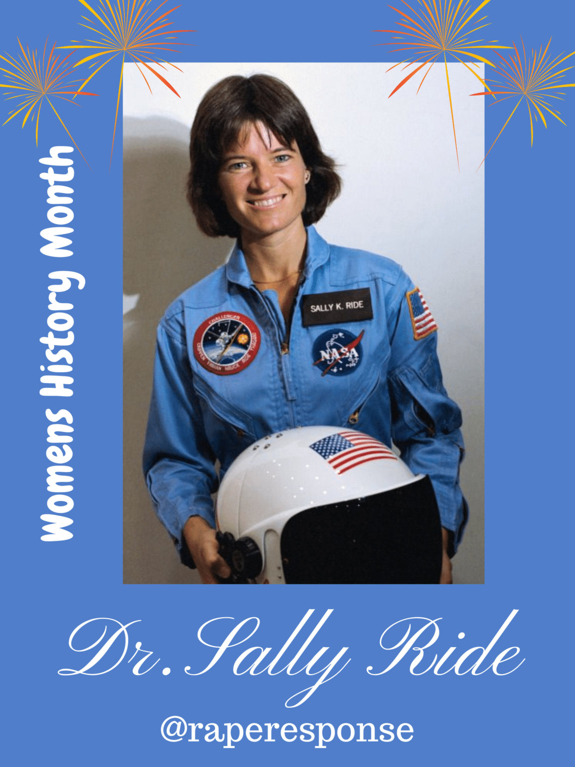 Dr. Sally Ride Blog Poster - Rape Response Inc.